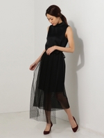 〓○Kaene ドットチュール 2WAY ワンピース / カエン/BLACK