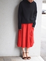 【WEB限定】◎JC フェイクスエード プリーツスカート/BRICK
