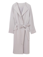 【ジャケット】ガウンロングジャケット/ライトグレー