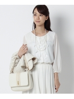 シフォンラッフルブラウス/ホワイト系(002)