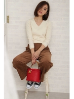 スプリングコーディロイワイドパンツ/ブラウン(050)