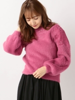 フェアリーフルールハイネックニット/シロ