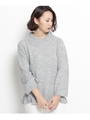 フリルヘムラウンドネックニット/ベビーピンク(071)