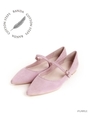 【ストレスフリー】ポインテッドトゥフラットパンプス/PURPLE