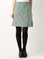 台形ミニスカート/グリーン