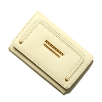 2014AW 新作 新品 バーバリーブルーレーベル レザー 名刺入れ 33471 ホワイト系 爽やかなカラーがgood