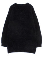 DAMMY/モール糸Vネックロングニット