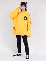 PUNYUS/レコード刺繍クラッシュスウェット