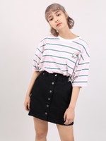 PUNYUS/前ボタン台形スカート