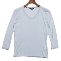 Vネック長袖ニット ブルー 1 バーバリーロンドン 67796 BURBERRY LONDON ブルー レディース