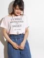 WEGO/アイスクリームロゴオフショルTシャツ