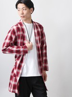 WEGO/オンブレチェックガウン