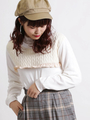 WEGO/キルティングフリルニットソー
