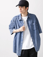 WEGO/ケミカルデニムビッグシャツ