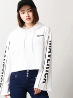 WEGO/スリーブロゴショートパーカー