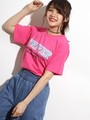 WEGO/ネオンカラーロゴプリントTシャツ