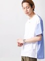 WEGO/パネルストライプポケットTシャツ