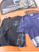 WEGO/ポケット切替ドルマンTシャツ