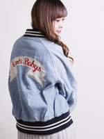 WEGO/リボンワッペンデニムブルゾン
