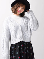 WEGO/ロービングケーブルカーディガン