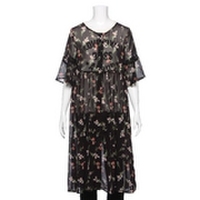 【25%OFF】フラワー柄シフォンガウン