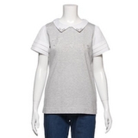 【50%OFF】衿つき部分布帛使いTシャツ