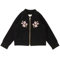 【50%OFF】【トドラー向け】フラワー刺繍入りジップアップボンバージャケット