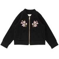 【50%OFF】【トドラー向け】フラワー刺繍入りジップアップボンバージャケット