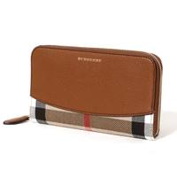 【新品】  バーバリー BURBERRY ラウンドファスナー 長財布 チェック /ELMORE 3975338 タン TAN レディース  y-001087レディース
