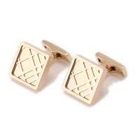 【新品】 カフス 1.7×1.7cm バーバリー y-000544 BURBERRY ゴールド系 メンズ