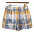 【新品】 ショートパンツ 38 バーバリーブルーレーベル 47558 BURBERRY BLUE LABEL イエロー系×ブルー系 レディース