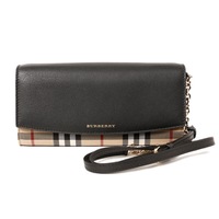 【新品】 チェーン付きポーチウォレット 長財布  バーバリーロンドン y-001243 BURBERRY LONDON ブラック レディース