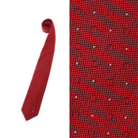 【新品】 ドットネクタイ 138cm×8.3cm  バーバリーブラックレーベル 49981 BURBERRY BLACK LABEL レッド系 メンズ