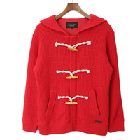 【新品】 ニットダッフルコート 2 バーバリーブラックレーベル 46145 BURBERRY BLACK LABEL レッド系 メンズ