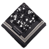 【新品】 ハンカチ 花柄  バーバリーロンドン 65738 BURBERRY LONDON ブラック レディース