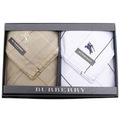 【新品】 ハンカチ　2枚セット  バーバリー 60538 BURBERRY グリーン系×ブルー系 レディース