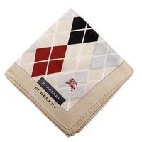 【新品】 ハンカチ　アーガイル  バーバリーロンドン 69099 BURBERRY LONDON ベージュ レディース