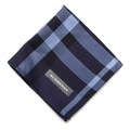 【新品】 ハンカチ　チェック  バーバリーロンドン 69060 BURBERRY LONDON ネイビー レディース