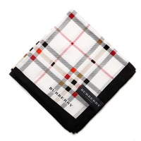 【新品】 ハンカチ　チェック 大 バーバリーロンドン 69135 BURBERRY LONDON ホワイト レディース