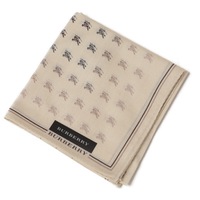 【新品】 ハンカチ　ロゴ  バーバリーロンドン 68936 BURBERRY LONDON ベージュ レディース