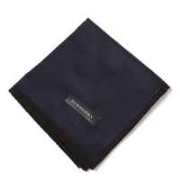 【新品】 ハンカチ　ロゴ  バーバリーロンドン 69319 BURBERRY LONDON ネイビー レディース