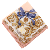 【新品】 ハンカチ（柄物）  バーバリーロンドン 51566 BURBERRY LONDON ネイビー系×ベージュ系 レディース