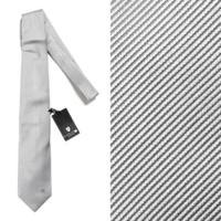 【新品】 ブラックレーベル・クレストブリッジ ネクタイ　無地  66101 BLACK LABEL CRESTBRIDGE シルバー メンズ