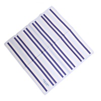 【新品】 ブルーレーベル クレストブリッジ ロゴ刺繍　ボーダー　ハンカチ　薄手  76446 BLUE LABEL CRESTBRIDGE ブルー レディース