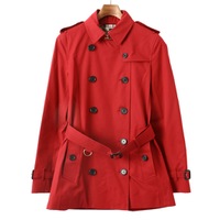 【新品】 ヘリテージ ショート トレンチコート 8 バーバリーロンドン y-000861 BURBERRY LONDON レッド レディース
