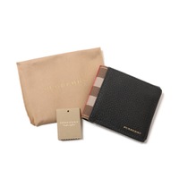 【新品】 レザー財布  バーバリー y-001431 BURBERRY ブラック メンズ