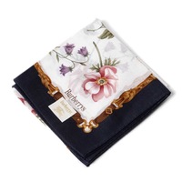 【新品】 薄手 ハンカチ 花柄  バーバリー 70449 BURBERRY グレー レディース