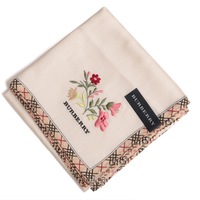 【新品】 薄手 ハンカチ 花柄  バーバリー 72279 BURBERRY ベージュ メンズ