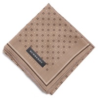 【新品】 薄手 ハンカチ 総柄  バーバリー 72079 BURBERRY ベージュ メンズ