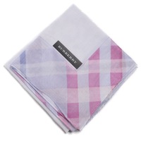 【新品】 薄手 ハンカチ 無地  バーバリー 72098 BURBERRY 水色 レディース